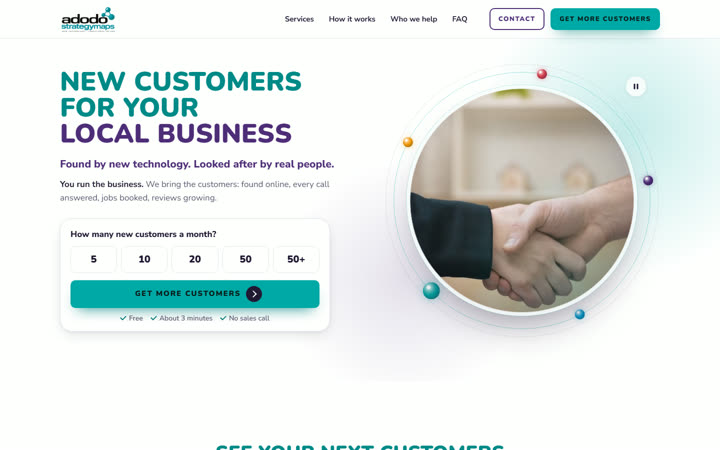 Home page of the Adodo Consultancy Services preview