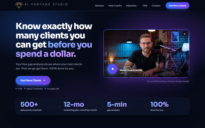 Home page of the Latom Consulting Services preview
