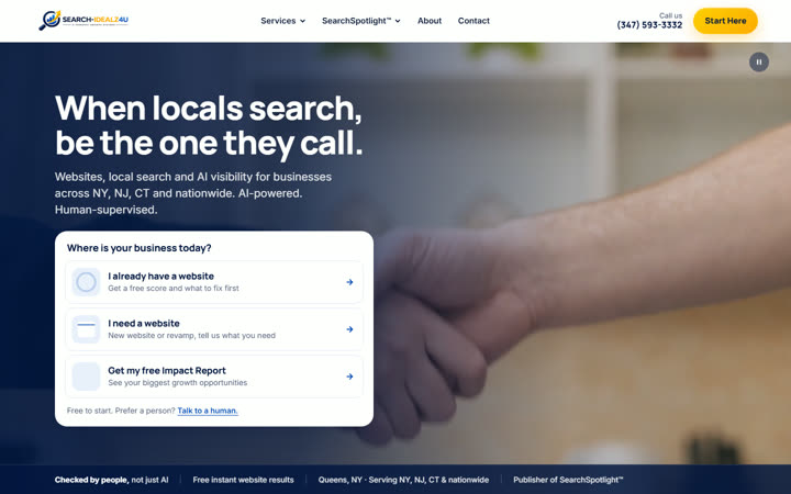 Home page of the Search-IDEALZ4U preview
