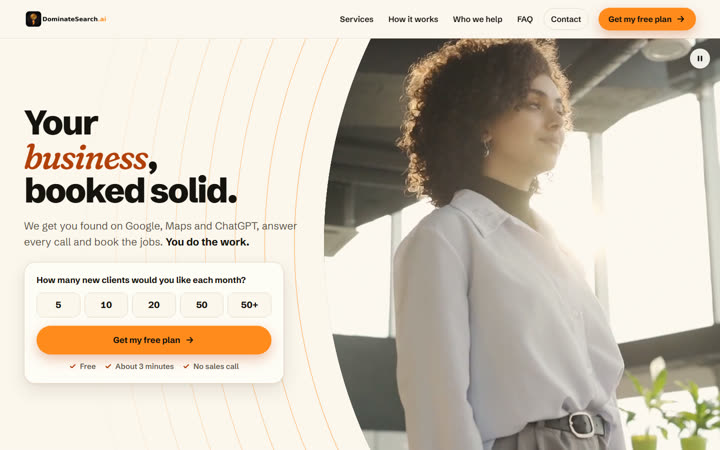 Home page of the Sure Bet Media preview